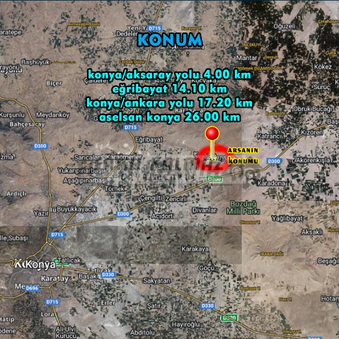 Selçuklu Kızılcakuyu'da Satılık Arsa - Müstakil Tapu - 627 M2