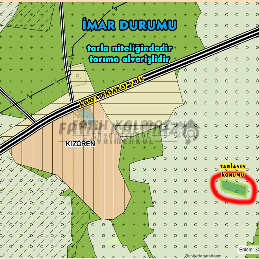 Karatay Kızören'de Satılık Tarla - Müstakil Tapu - 24.200 M2