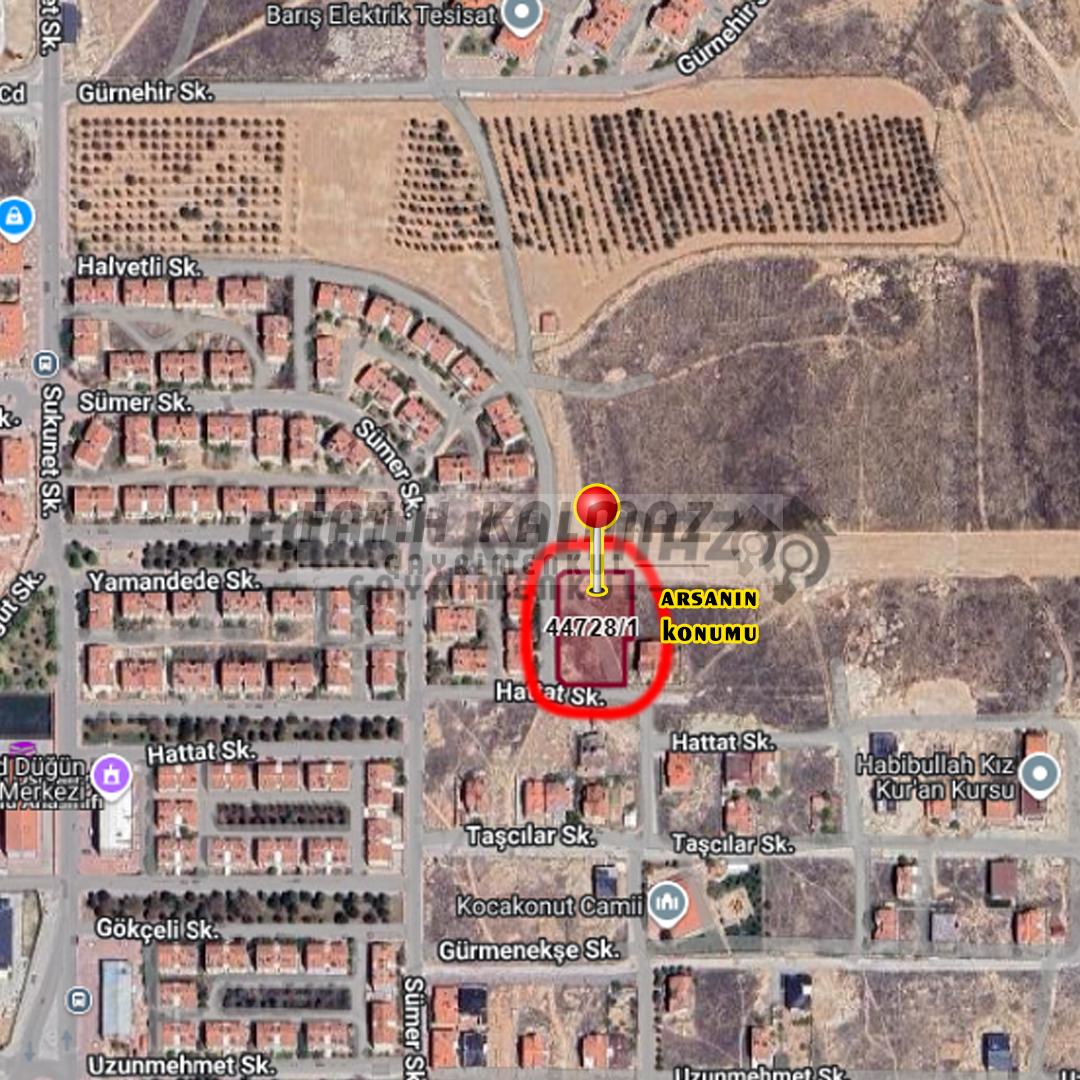 Selçuklu Sancak'da Satılık Arsa - Hisseli - 552 M2