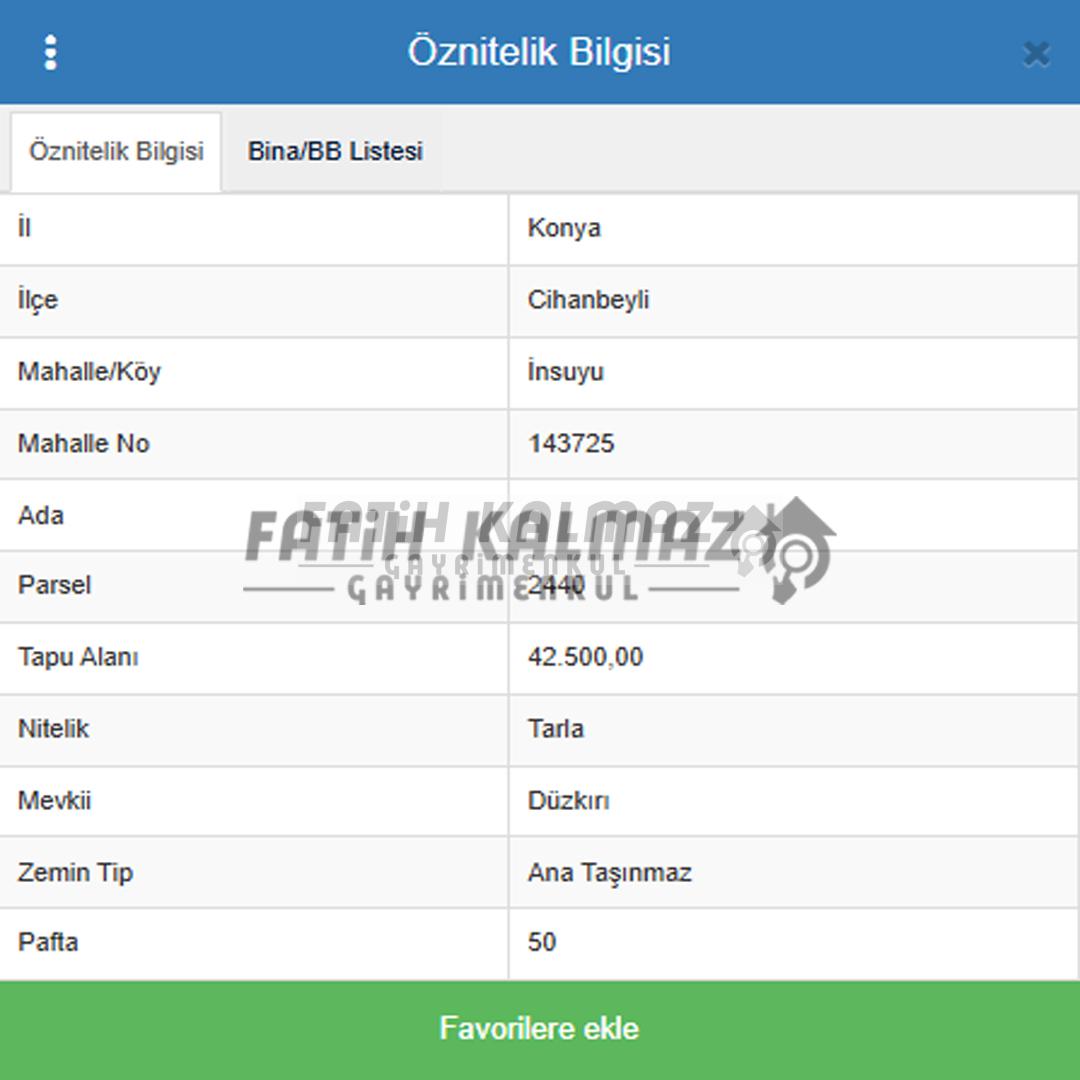 Cihanbeyli İnsuyu'da Blok Halinde Sulak Tarla - 619.600 M2
