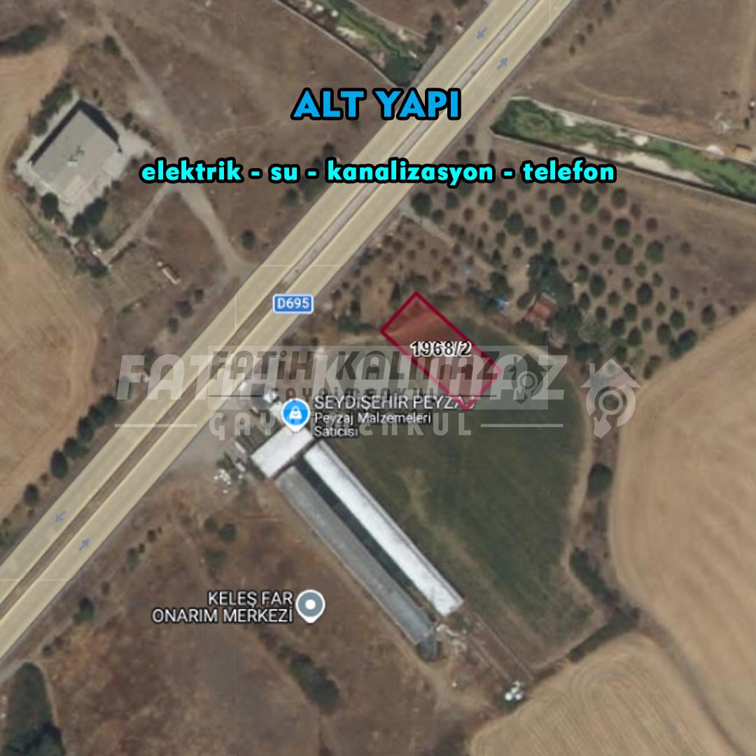 Seydişehir Değirmenci 'de Satılık Ticari Arsa - Müstakil - 893 M2 | Antalya Yoluna Cephe