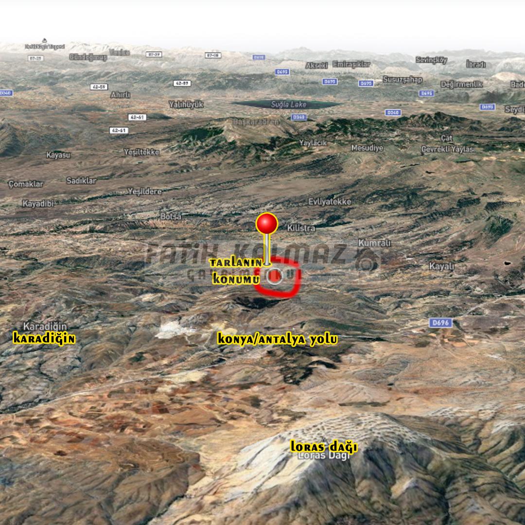 Meram Kilistra'da Satılık Tarla - Müstakil Tapu - 10.391 M2